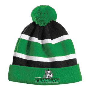 FP561 Microfleece Lined  Roll Toque - Black/KellyGreen/White